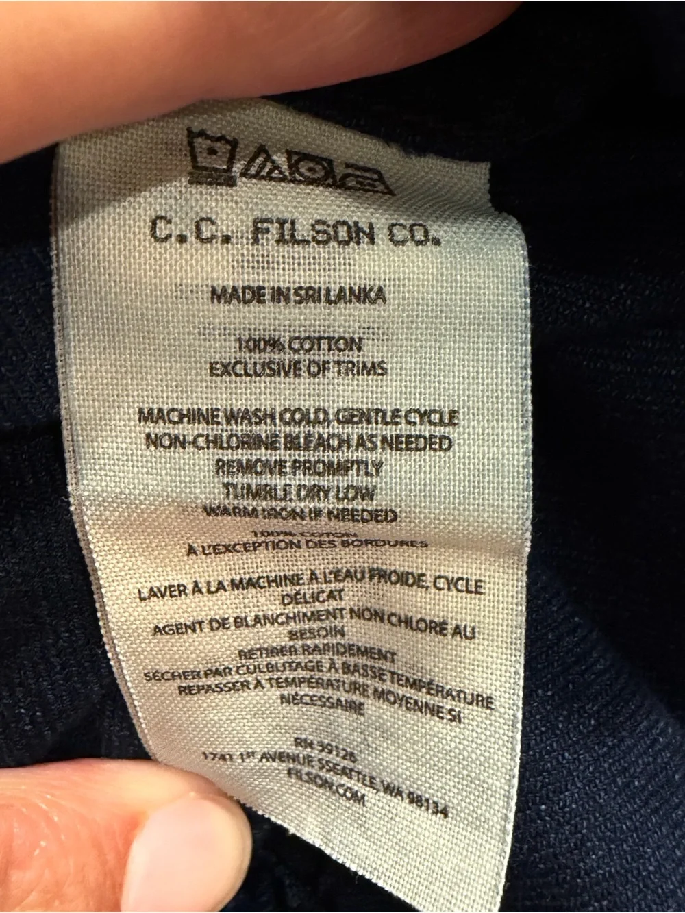 Filson Women's Dark Blue Denim Shirt